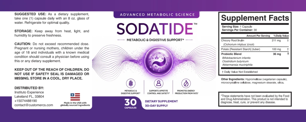 Sodatide Supplement Facts & Label